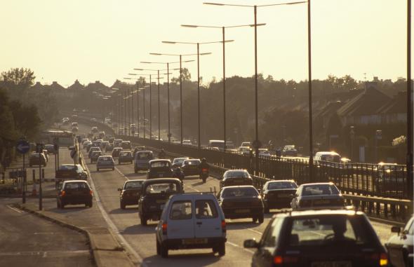 Traffic on the A3 In Tolworth