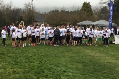 The competitors waiting at the starting line