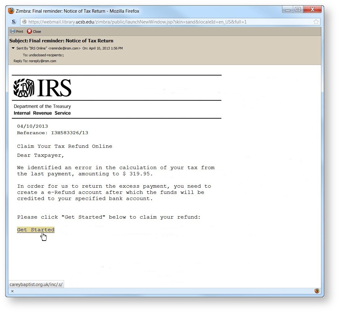 New phishing scam warning – emails disguised as HM revenue target students