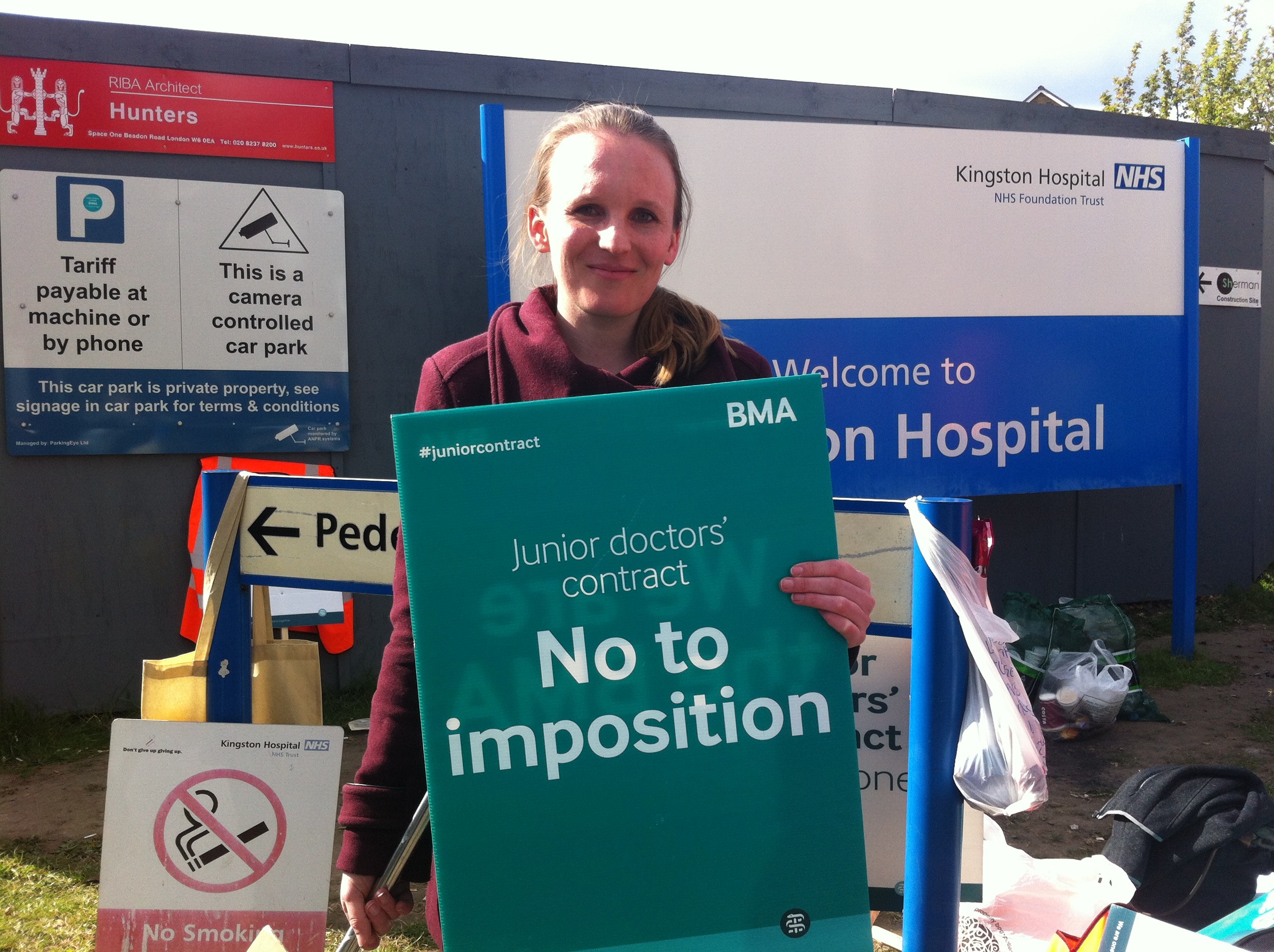 Kingston Hospital junior doctors join first ever all-out strike in history of NHS