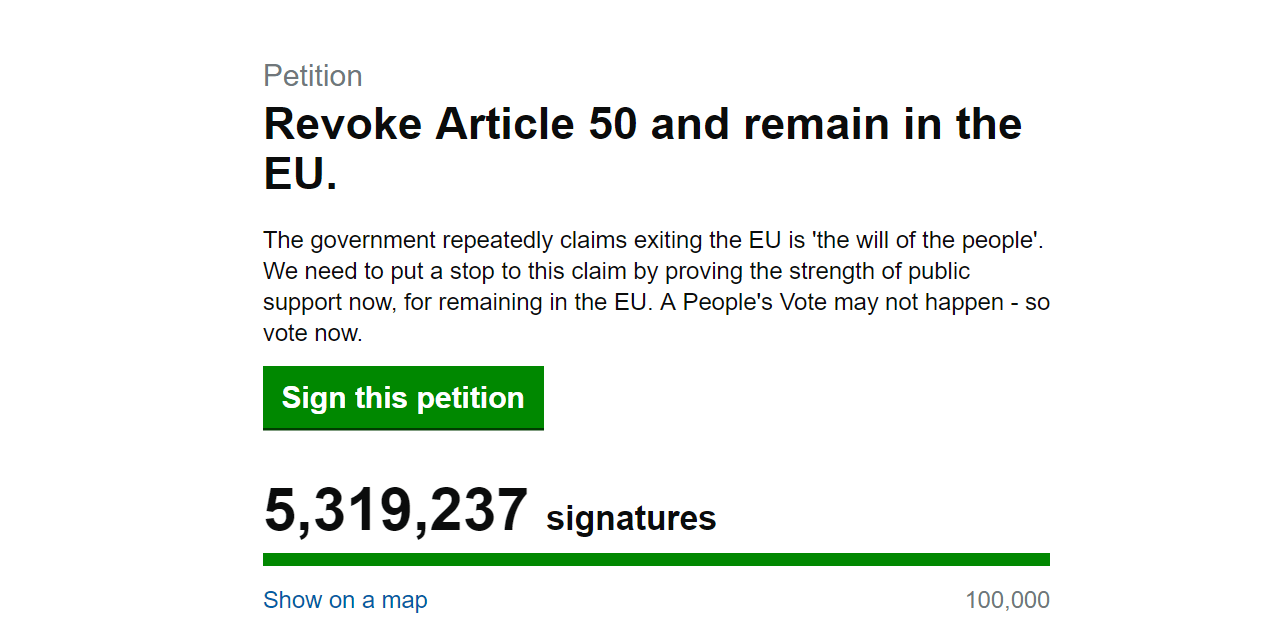 Article 50 petition collects 18,000 Kingston signatures