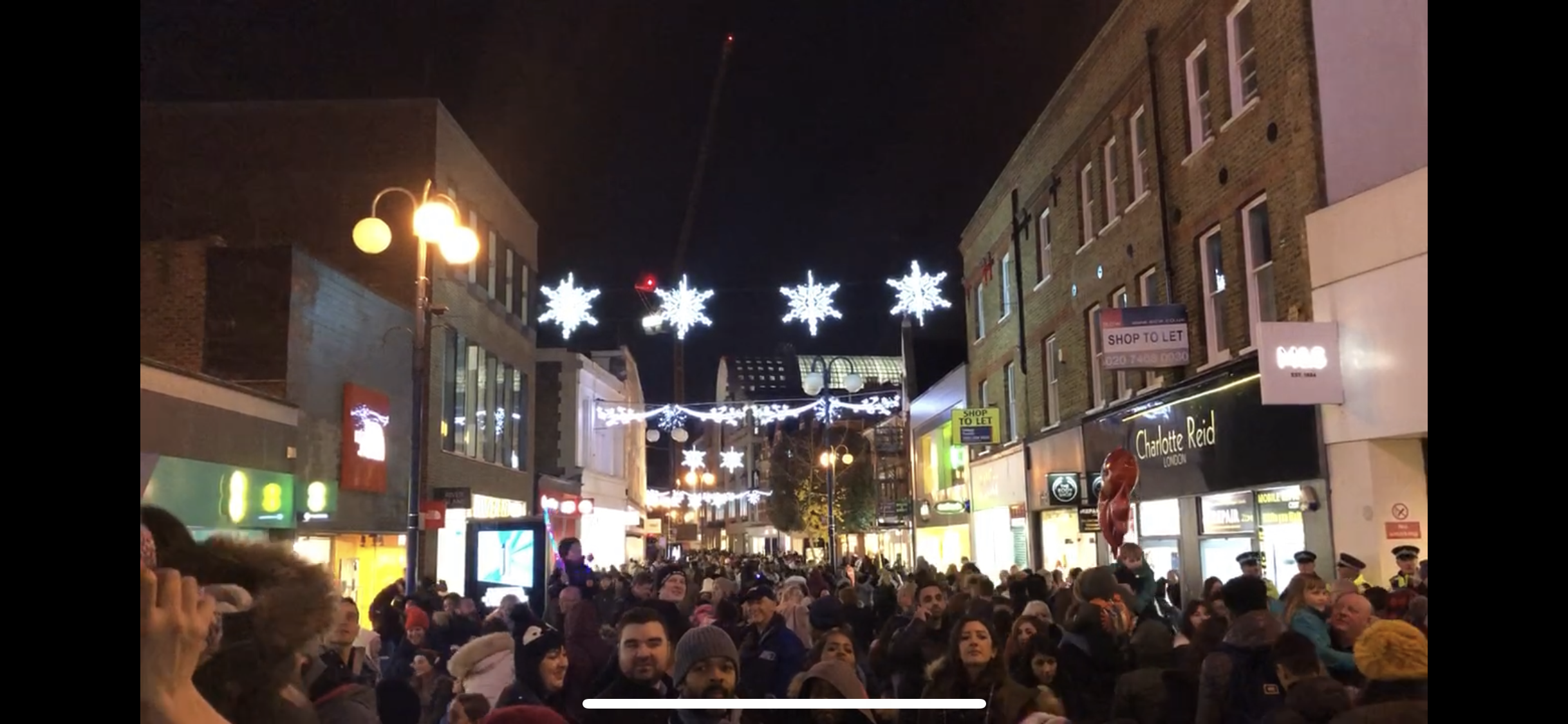 Kingston Christmas lights switched on