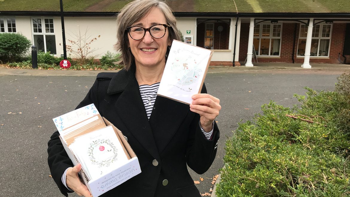 Local designer donates Christmas cards to Surbiton care home