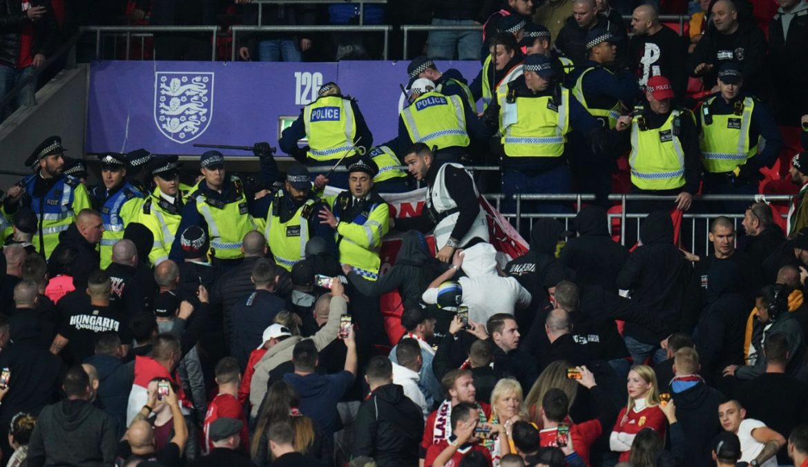 Hungary fans arrested for racist abuse and police clashes at Wembley