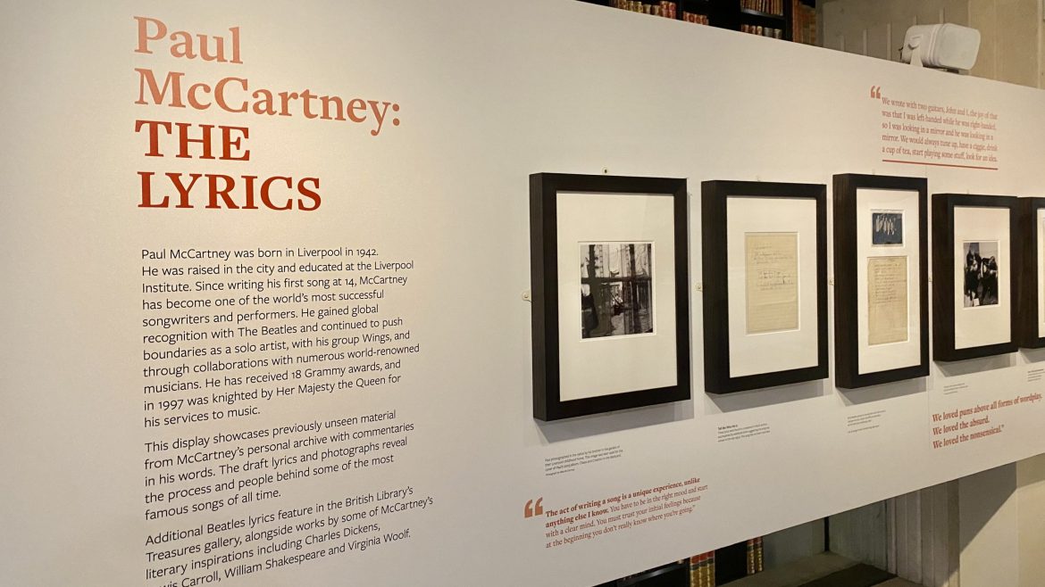 Unseen handwritten lyrics of Paul McCartney on display at British Library