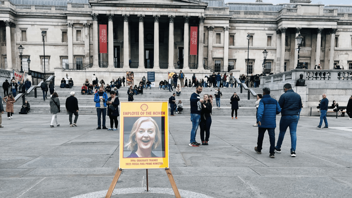 Extinction Rebellion Protest Liz Truss