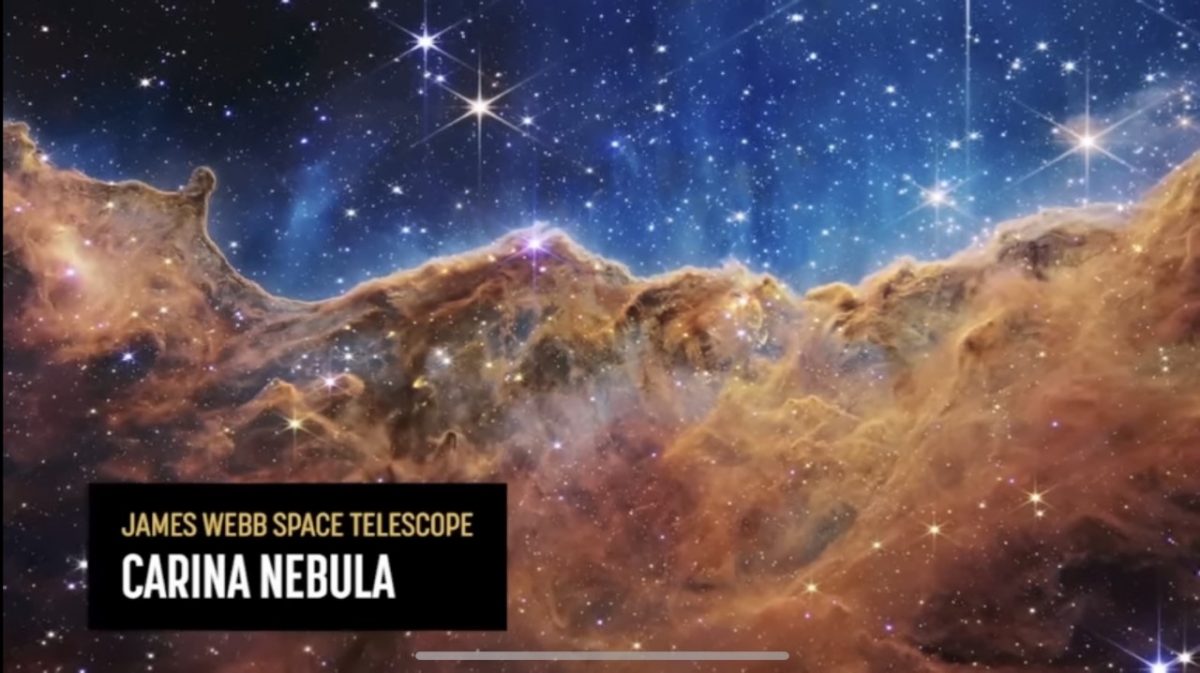 Image of Carina Nebula taken by James Webb Telescope