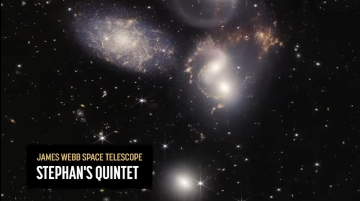 Image of Stephan's Quintet taken by James Webb Telescope