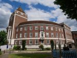 An image of the Guildhall, The Council building.