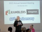Paul Draper of Kingston Ramblers leads the AGM at Kingston Quaker Centre on Saturday.