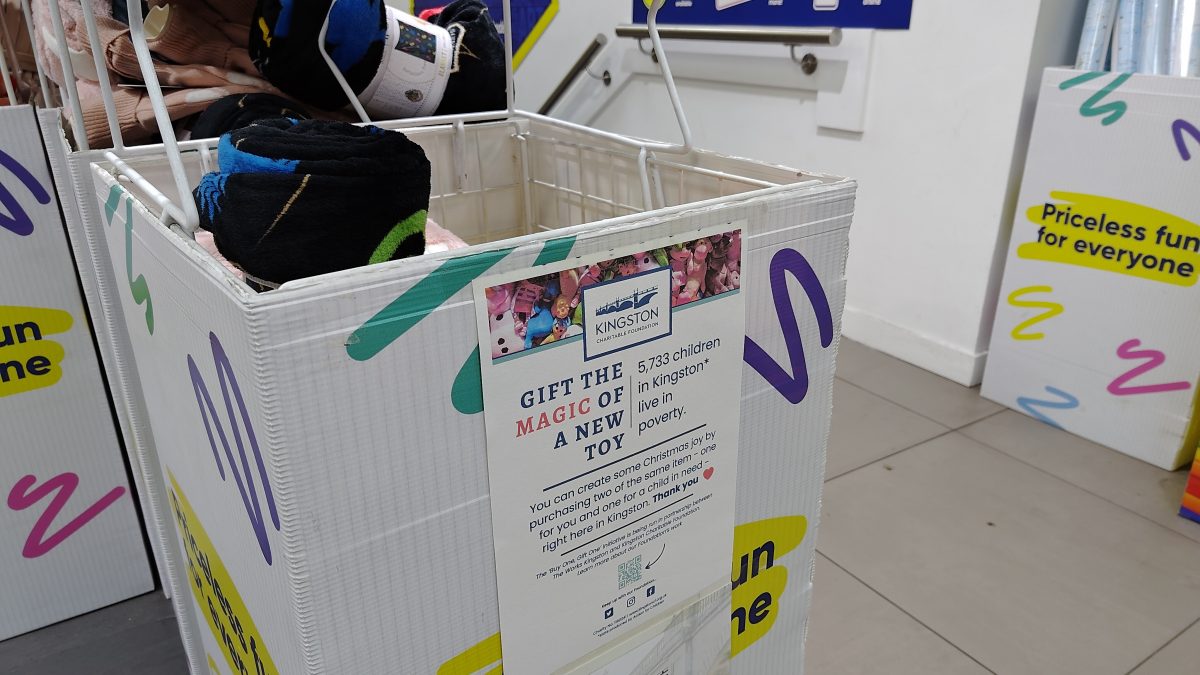 donation station at The Works