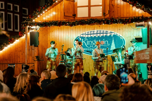 band at Kingston christmas market