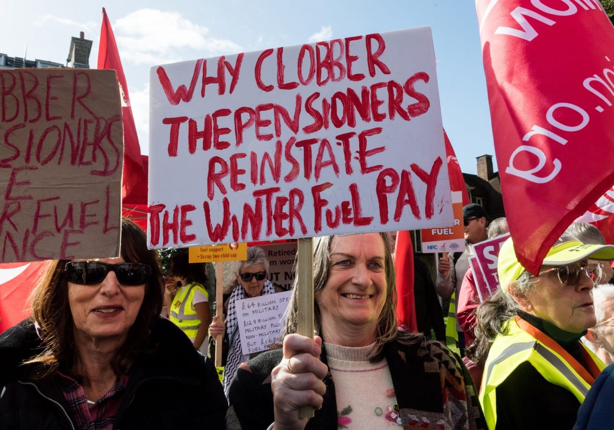 People Protesting the Winter Fuel Cuts