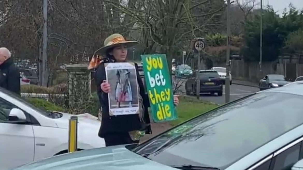 Watch: Animal rights activists protest at racecourse to highlight horse welfare concerns